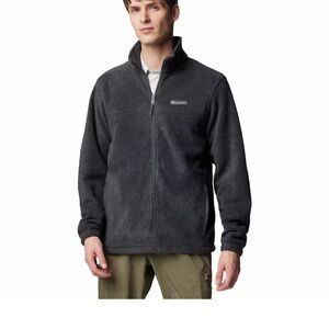 Columbia Men's Charcoal Fleece Jacket Gray size medium